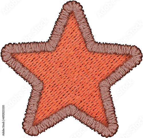 Patch Works of abstract star shape badge.