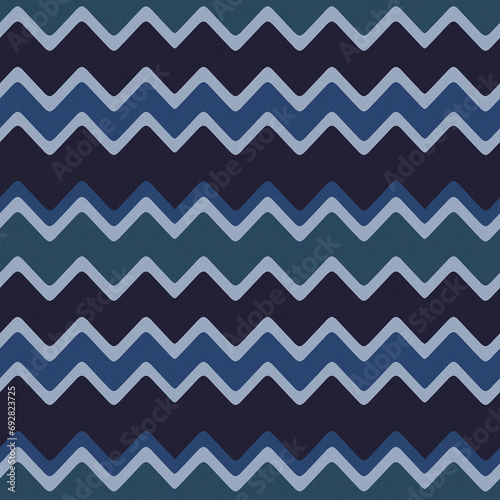 Blue Sea Textured Wave Stripe Seamless Tile