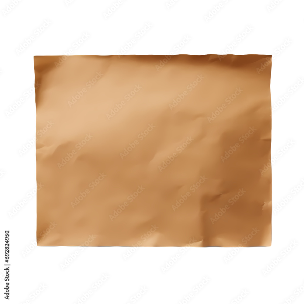Obraz premium Old brown paper isolated on transparent background