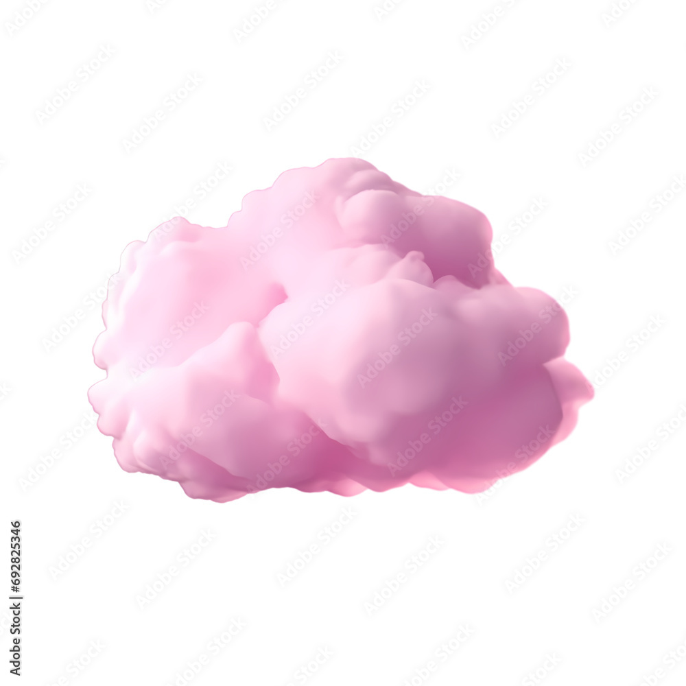 Pink cloud isolated on transparent background Pink cloud isolated on transparent background