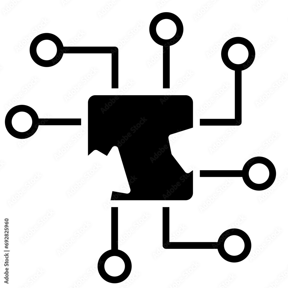 Digital Disruption icon line vector illustration Digital Disruption icon line vector illustration