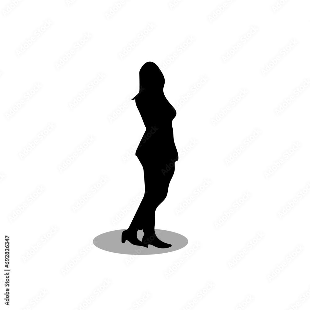 Fototapeta premium Woman silhouette vector