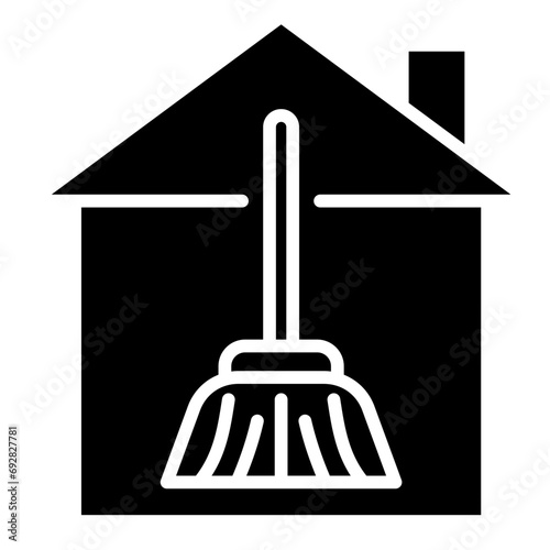 Room Cleaning icon line vector illustration