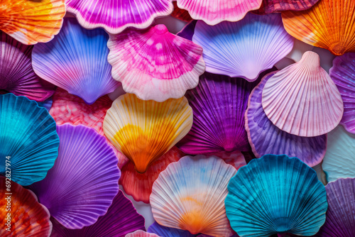 Colorful seashells background. Colorful seashells background