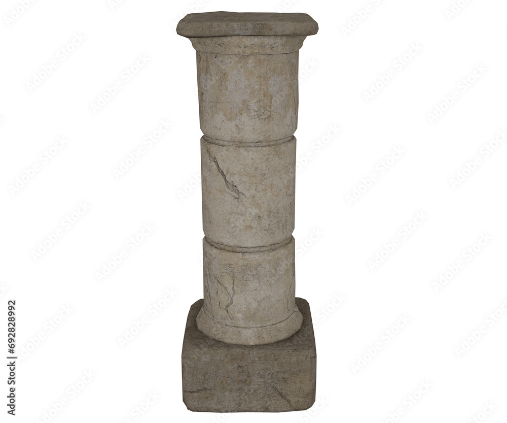 3d render of ancient pillar, greek object concept 3d render of ancient pillar, greek object concept