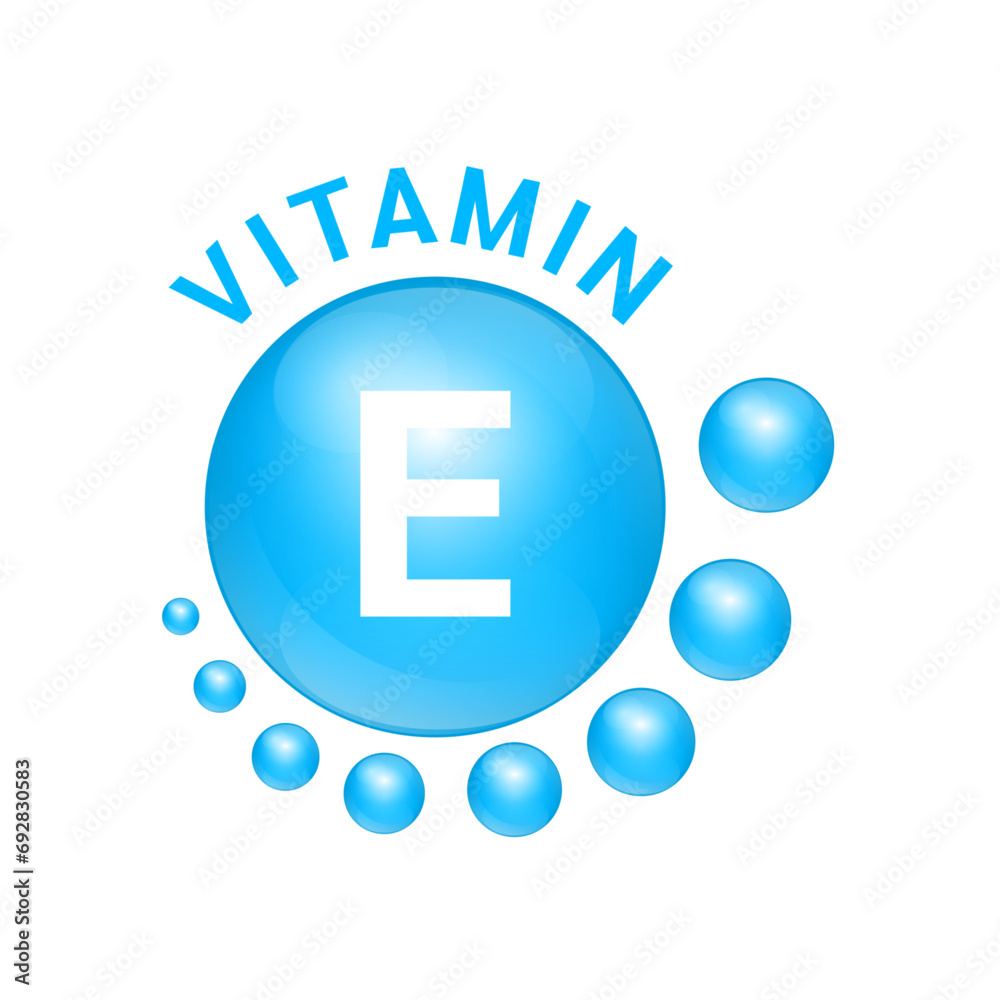 Vitamin E blue substance Sign Icon. Realistic design, small circle around. Isolated on white background. Personal care, beauty concept. Medicine health symbol of thiamine. Vector Illustration EPS10.
Vitamin E blue substance Sign Icon. Realistic design, small circle around. Isolated on white background. Personal care, beauty concept. Medicine health symbol of thiamine. Vector Illustration EPS10.