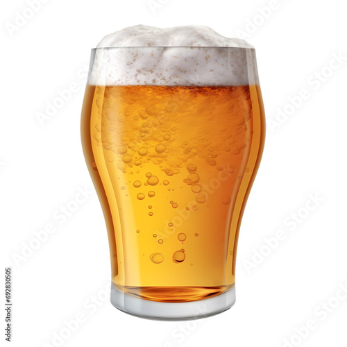 Beer glass isolated on transparent background