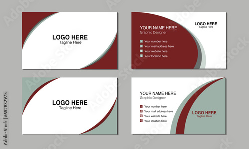 Set of corporate business card bundle.
Modern business card design . double sided business card design template . flat gradation business card inspiration