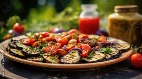 corn vegetable bbq food illustration eggplant kabobs, portobello bellpepper, broccoli carrots corn vegetable bbq food photo