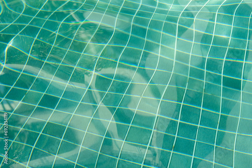 Waves on the surface of the water.