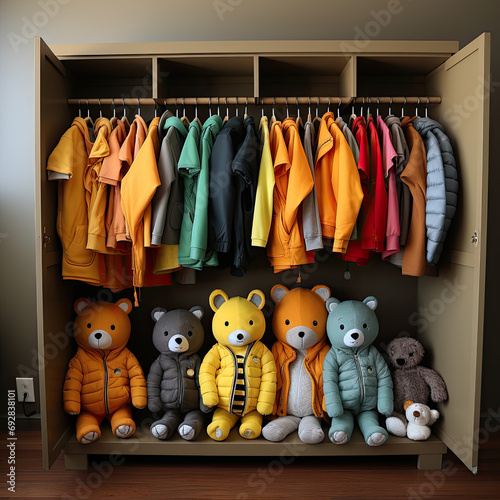 Quirky Costumes Galore - Innovatively Arranged Closet for Infants photo