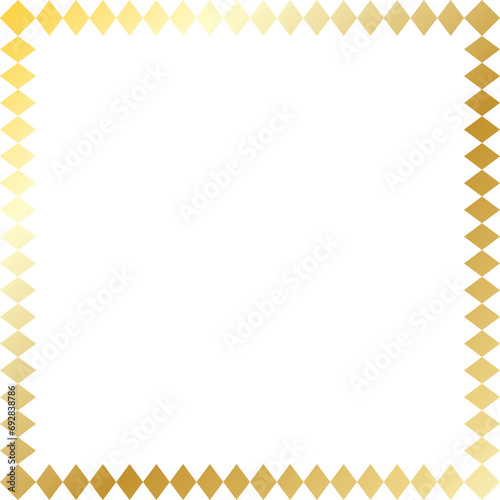 gold diamond shape rectangleframe border