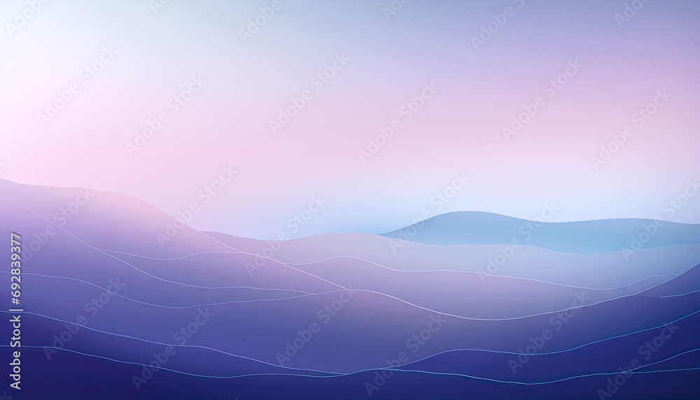 Abstract background : Mountains in the morning light on blue and purple theme