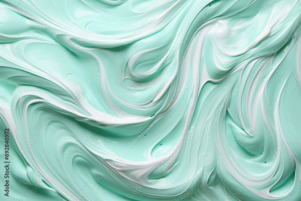 Obraz premium abstract blue creamy cosmetic texture background with waves