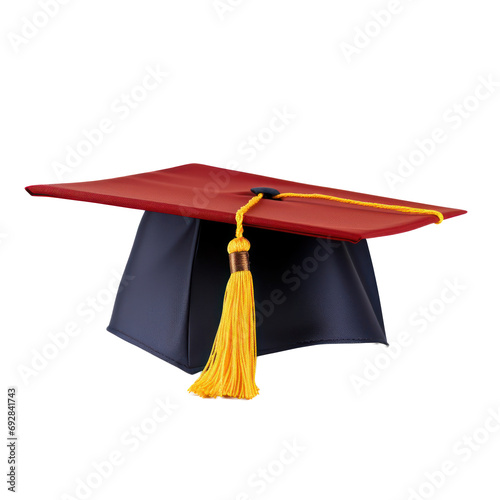 college graduation cap isolated on transparent background,transparency 