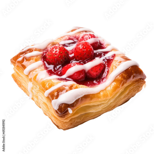 danish pastry isolated on transparent background,transparency 
