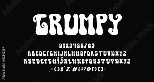 Grumpy playful groovy display font Best Alphabet Alphabet Brush Script Logotype Font lettering handwritten