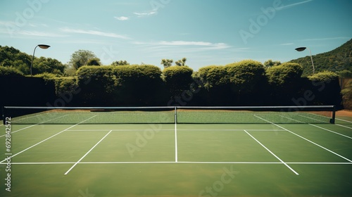 A tennis court. Generative AI. © visoot