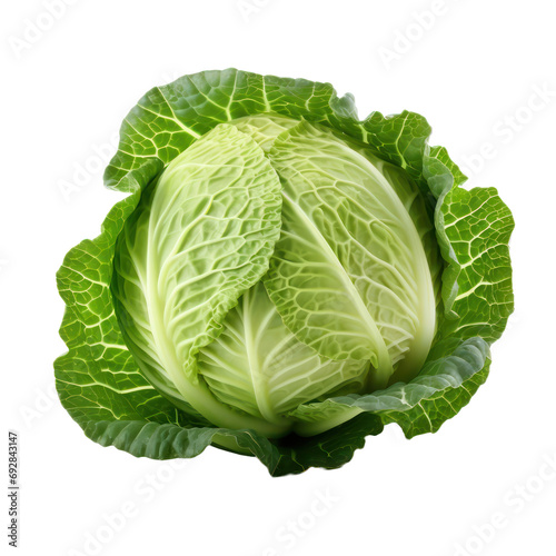 Fresh cabbage isolated on transparent background,transparency 