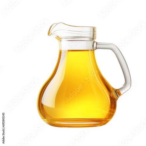 glass jug of cooking oil isolated on transparent background,transparency 
