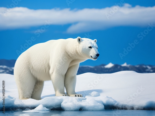 scene with polar bears on ice