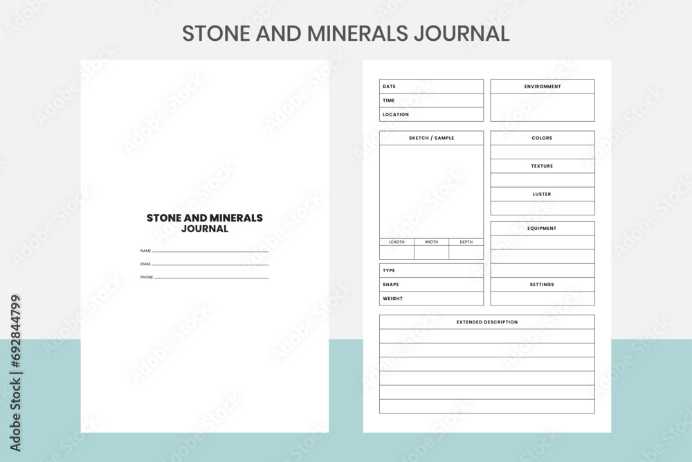 Stone And Minerals Journal Kdp Interior
