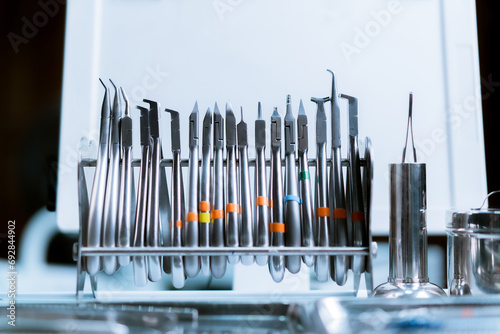 Row of various dental tools