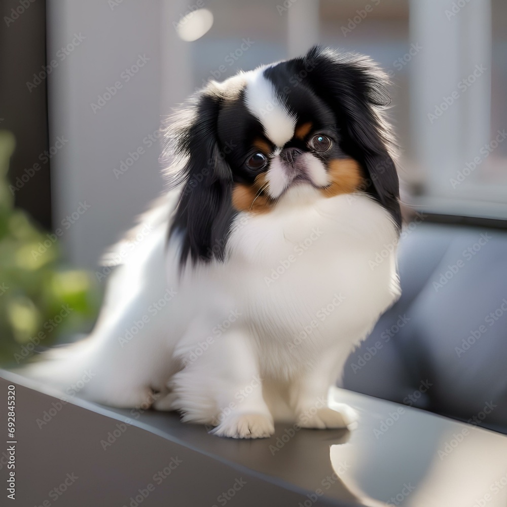 A portrait of a playful and inquisitive Japanese chin2 A portrait of a playful and inquisitive Japanese chin2