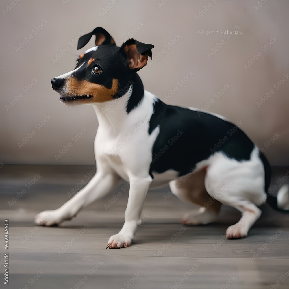 A portrait of a playful and spirited Rat terrier3