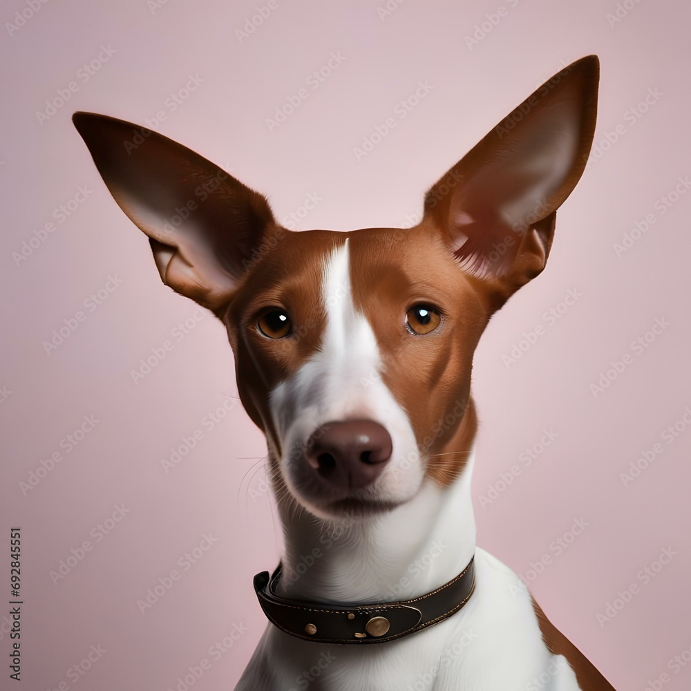 A portrait of a brave and determined Ibizan hound1