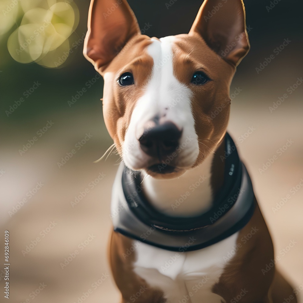 A portrait of a confident and curious Bull terrier3