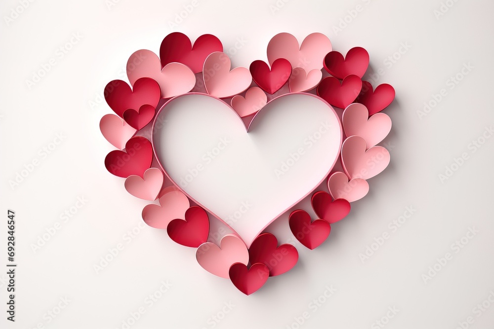 Valentine's Day blank space with gift boxes, roses, heart, ribbon background, generative ai. Valentine's Day blank space with gift boxes, roses, heart, ribbon background, generative ai.