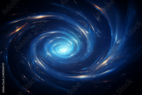 abstract blue background with star galaxy space