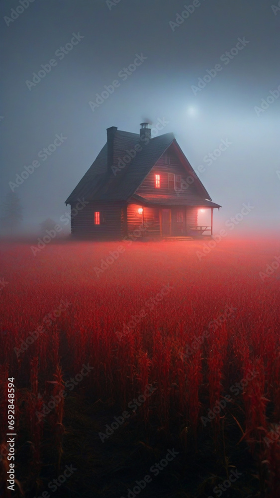 house in the fog house in the fog