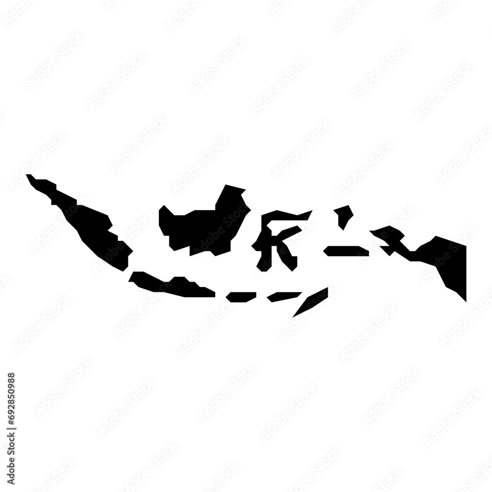 icon map indonesia high quality black style - obrazy, fototapety, plakaty 