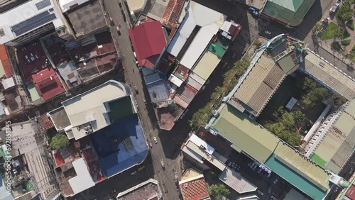Top down view over suburbs of Cebu City Philippines. photo