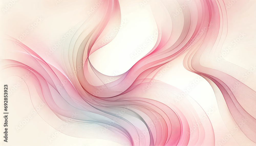 Soft pink Wavy Lines Abstract Background