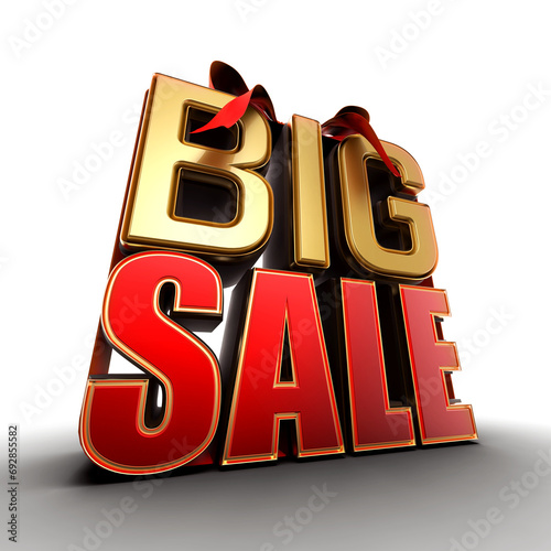 3D render of a black friday big sale sign PNG (ID: 692855582)