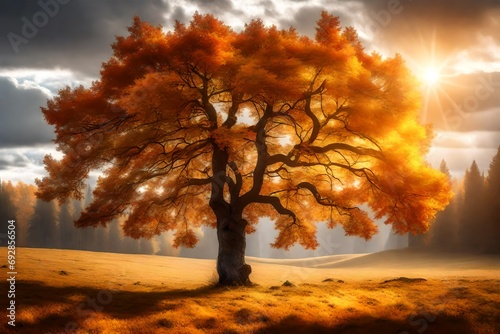 autumn landscape with tree © color world