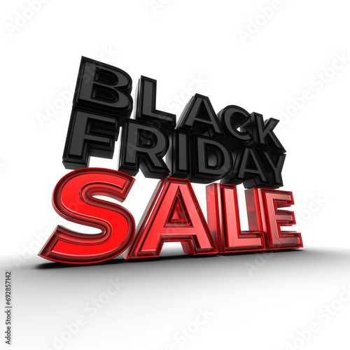 3D render of a black friday big sale sign PNG (ID: 692857142)