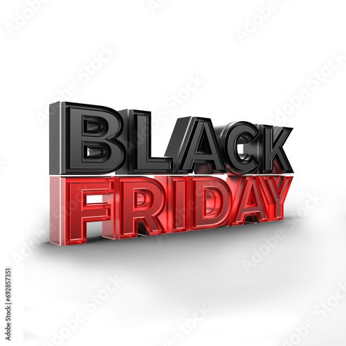 3D render of a black friday big sale sign PNG (ID: 692857351)