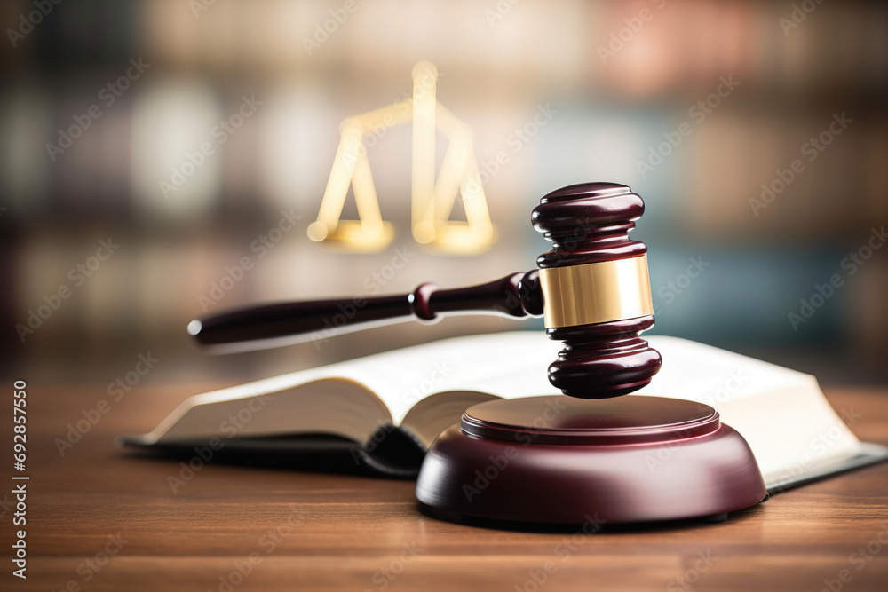 gavel and books. Generative Ai