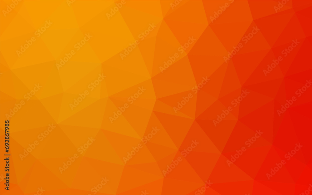 Light Red, Yellow vector polygon abstract layout. - obrazy, fototapety, plakaty 