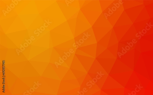 Light Red, Yellow vector polygon abstract layout.