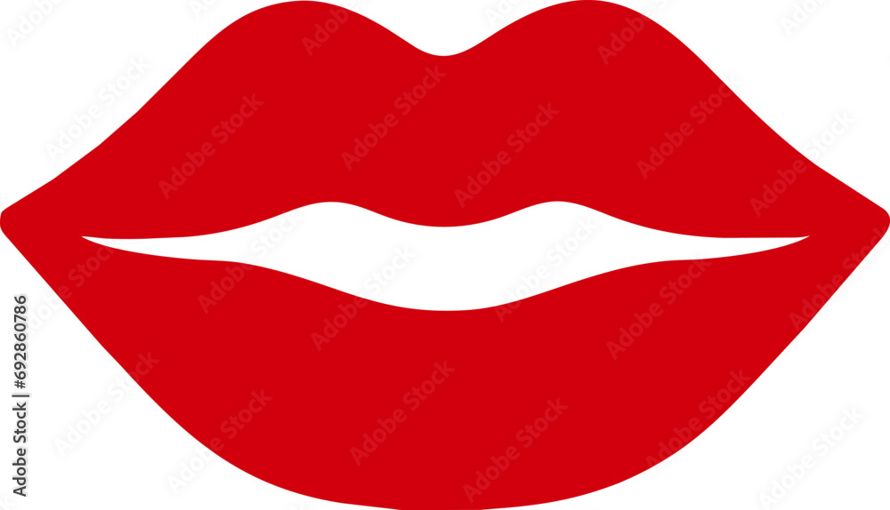 Female lips lipstick kiss print - obrazy, fototapety, plakaty 
