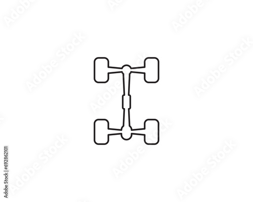 Chassis icon vector symbol design illustration