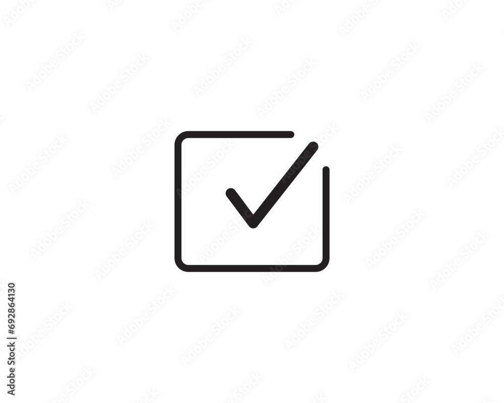 Tick mark icon vector symbol design illustration Tick mark icon vector symbol design illustration