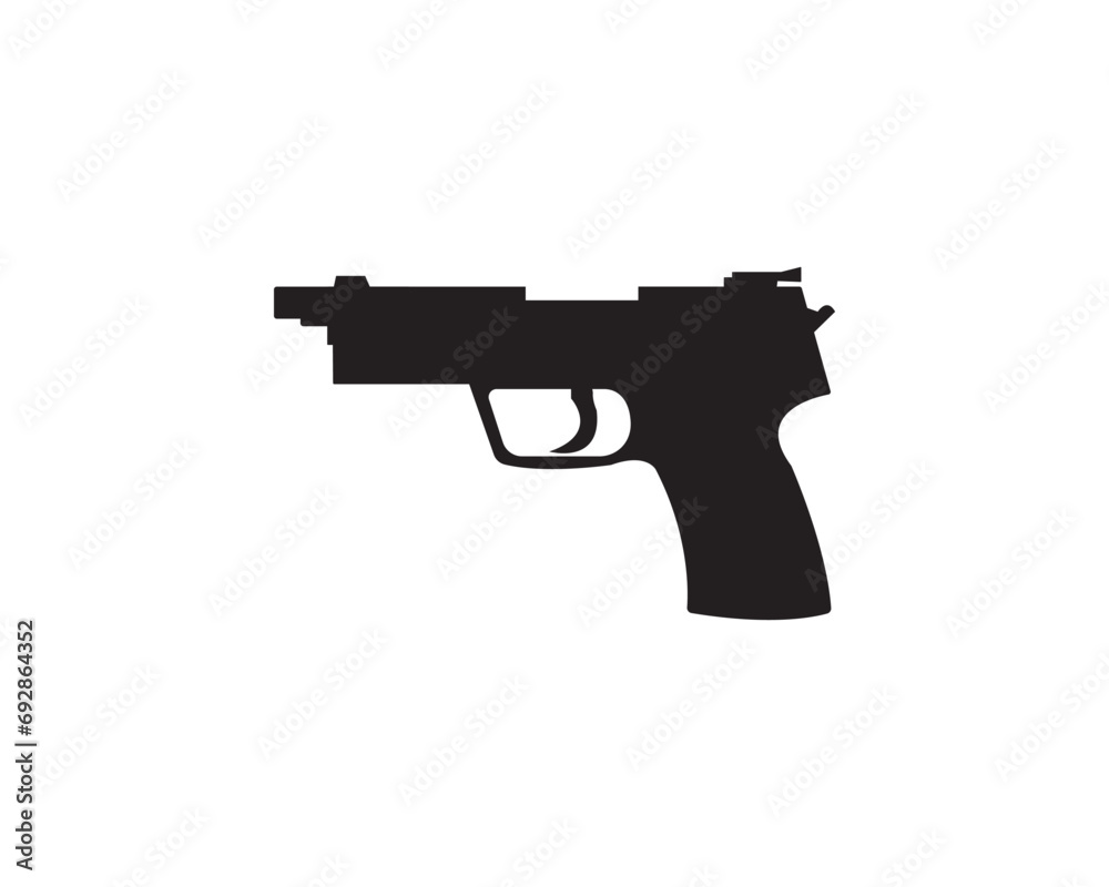 Gun icon vector symbol design illustration Gun icon vector symbol design illustration