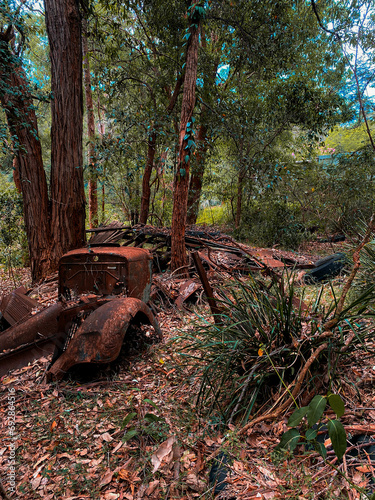 Old Decayed Rusted Car Remains