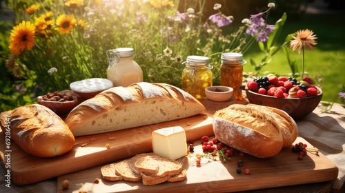 sandwich bread picnic food illustration baguette loaf, roll crust, gluten wholegrain sandwich bread picnic food